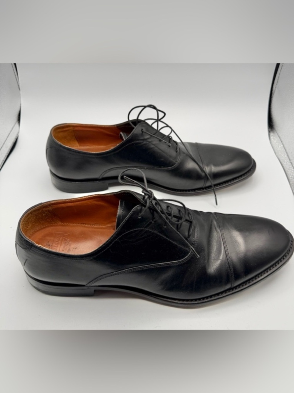 Hall Madden The Timeless Black Cap-Toe Oxford Dress Shoes Size 45.5(12.5 US) - Picture 4 of 12